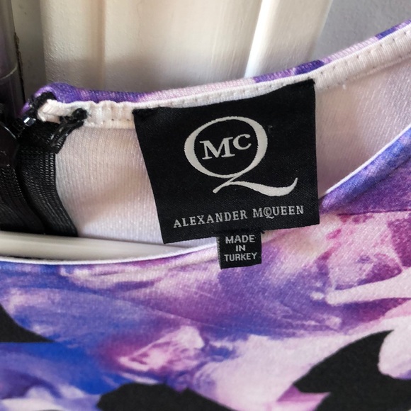 McQ by Alexander McQueen orchid print mini dress - Picture 3 of 12